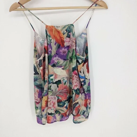 H&M Women's Floral Blouse Top Cami Style Great Shape Size 2, 112 - Picture 5 of 8